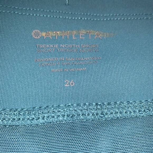 Athleta Trekkie North Short Teal Blue Green - Picture 6 of 13